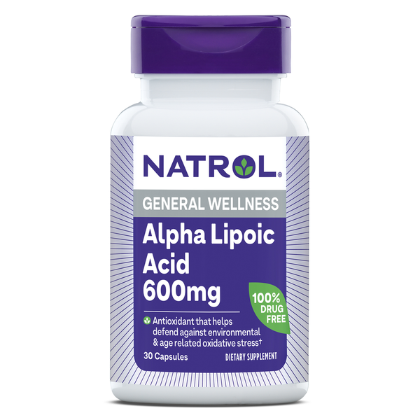 Vitamins & Supplements Natrol Alpha Lipoic Acid 600mg Capsules hero