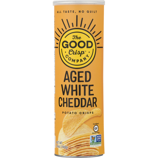 Chips & Pretzels The Good Crisp Company Potato Crisps, Gluten Free, Aged White Cheddar hero