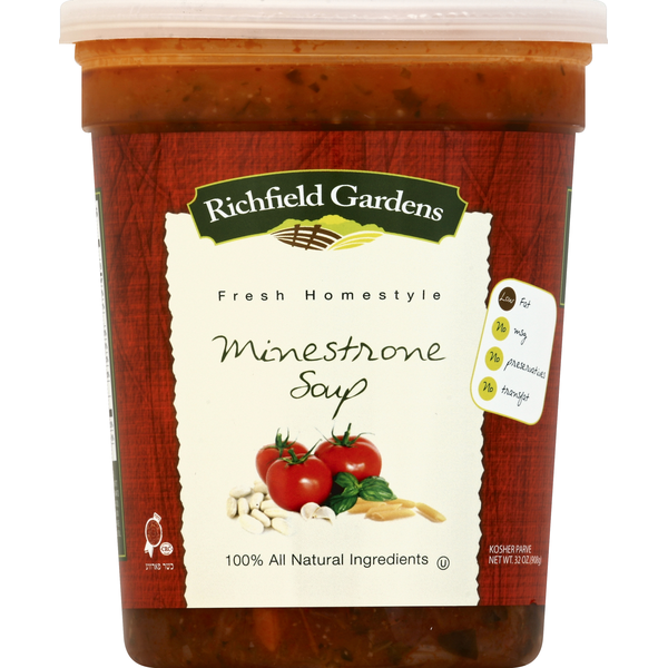 Prepared Soups & Salads Richfield Gardens Soup, Minestrone hero