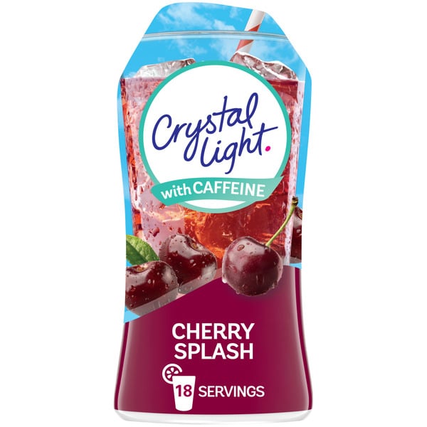 Juice & Nectars Crystal Light Cherry Splash Naturally Flavored Drink Mix with Caffeine hero