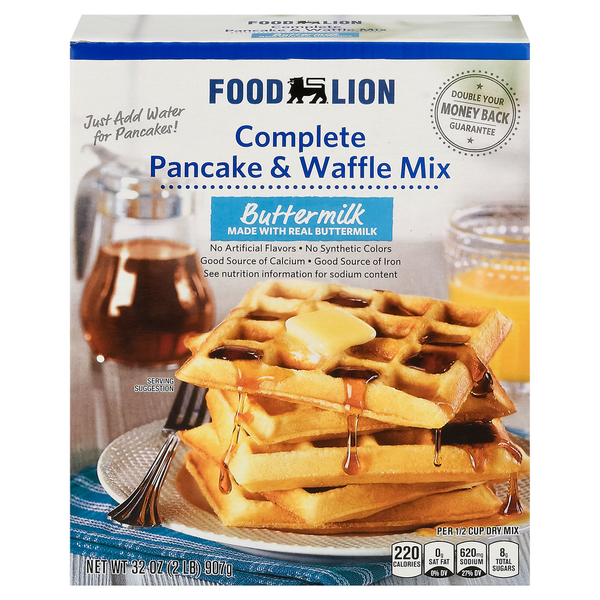 Hot Cereal & Pancake Mixes Food Lion Buttermilk Complete Pancake & Waffle Mix hero