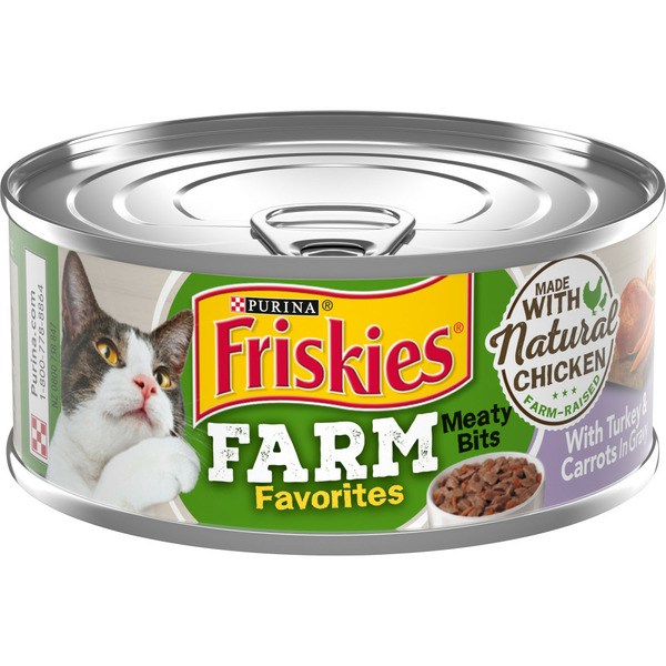 Cat Food Purina Friskies Gravy Wet Cat Food, Farm Favorites Meaty Bits With Turkey hero