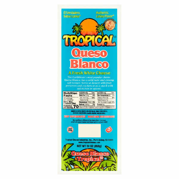 Tropical Queso Blanco Fresh White Cheese hero