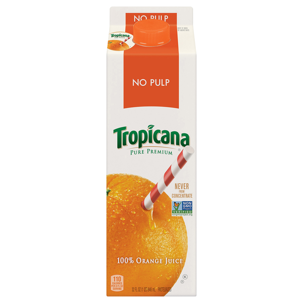 Juice & Nectars Tropicana Juice, Orange, No Pulp hero