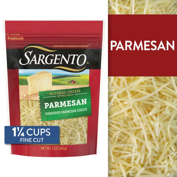 Sargento Off The Block Parmesan Shredded Cheese hero