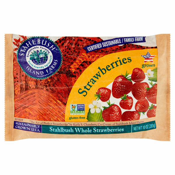 Frozen Produce Stahlbush Island Farms Whole Strawberries hero