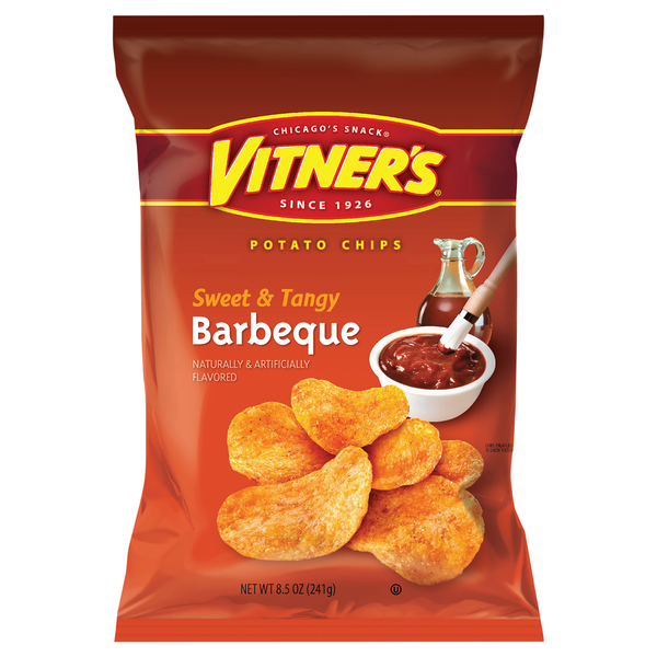 Condiments Vitner's Potato Chips, Barbeque, Sweet & Tangy hero