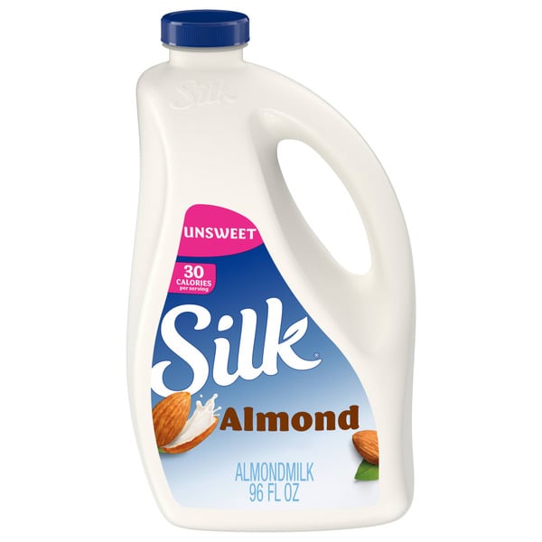 Soy & Lactose-Free Silk Unsweet Almond Milk, Dairy Free, Gluten Free, Soy Free hero