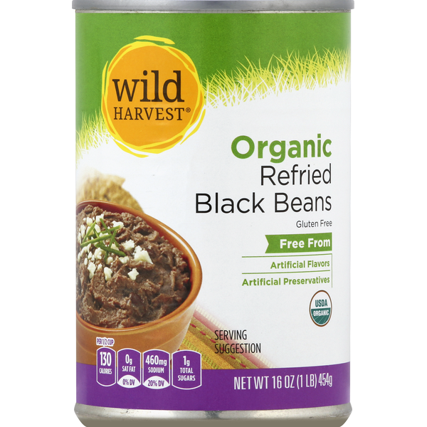 Canned Meals & Beans Wild Harvest Black Beans, Organic, Refried hero