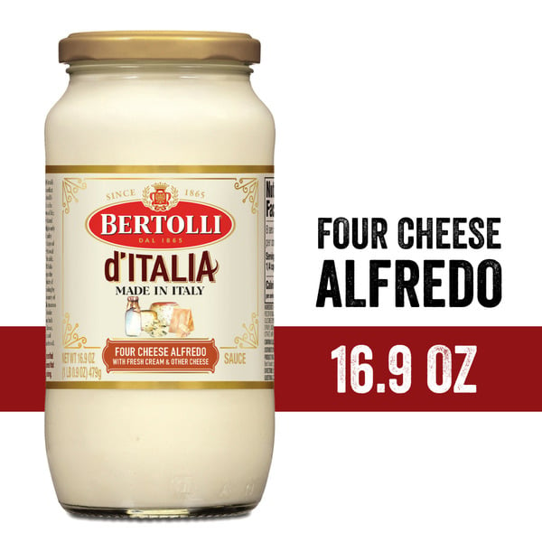 Pasta Sauce Bertolli Four Cheese Alfredo Sauce hero