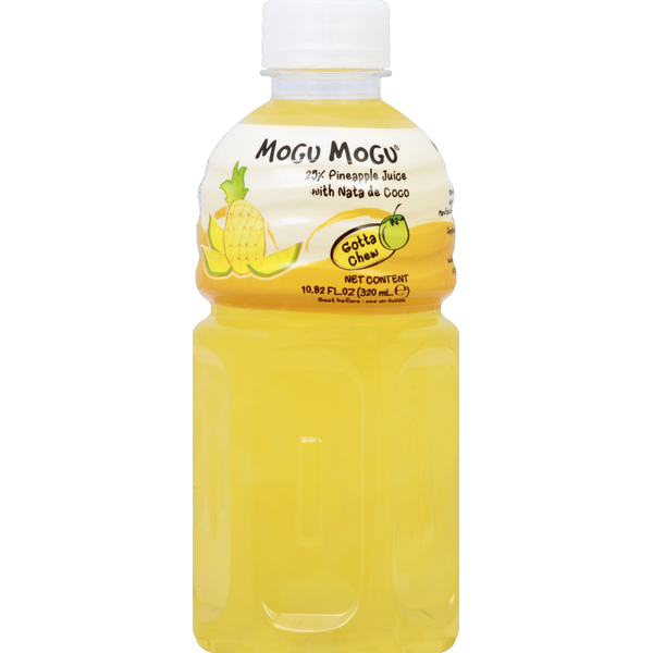 Refrigerated Mogu Mogu Juice, Pineapple, with Nata de Coco hero