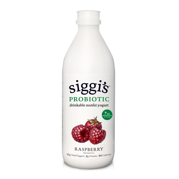 Refrigerated Siggi's Probiotic Nonfat Yogurt, Raspberry, Bottle hero