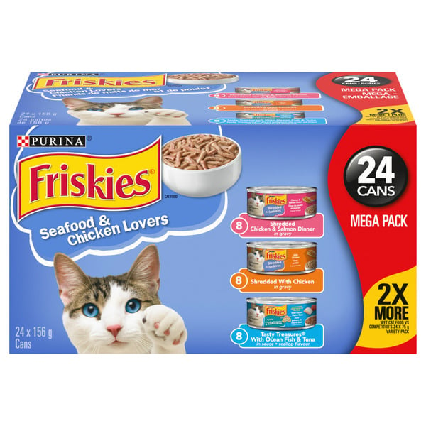 Cat Food & Care Purina Friskies Seafood & Chicken Lovers Variety Pack hero