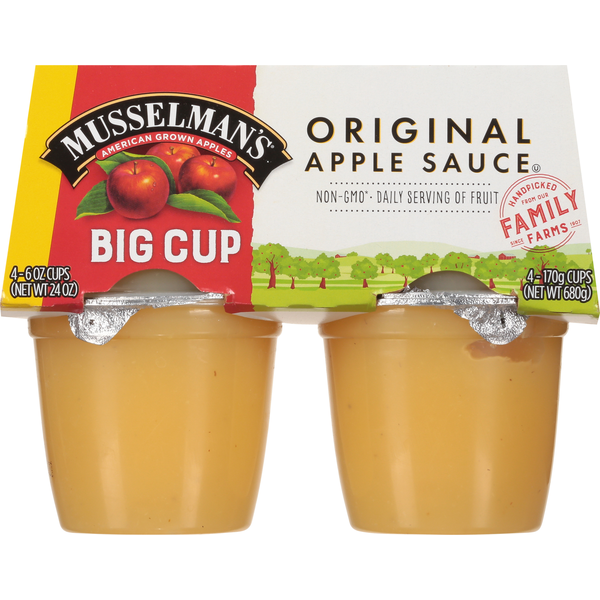 Canned Fruit & Applesauce Musselman's Apple Sauce, Original, Big Cup hero