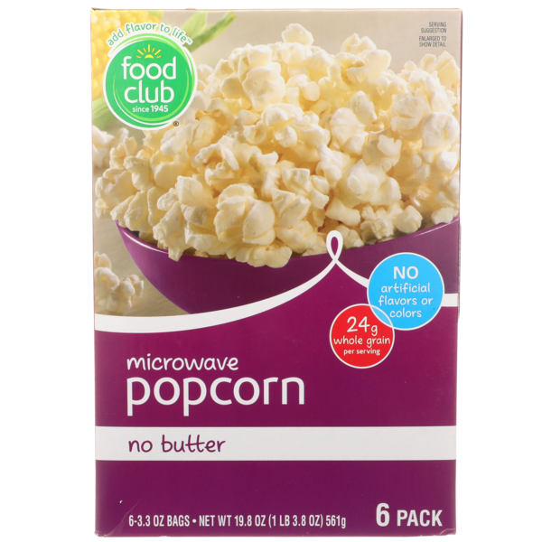 Popcorn & Jerky Food Club No Butter Microwave Popcorn hero