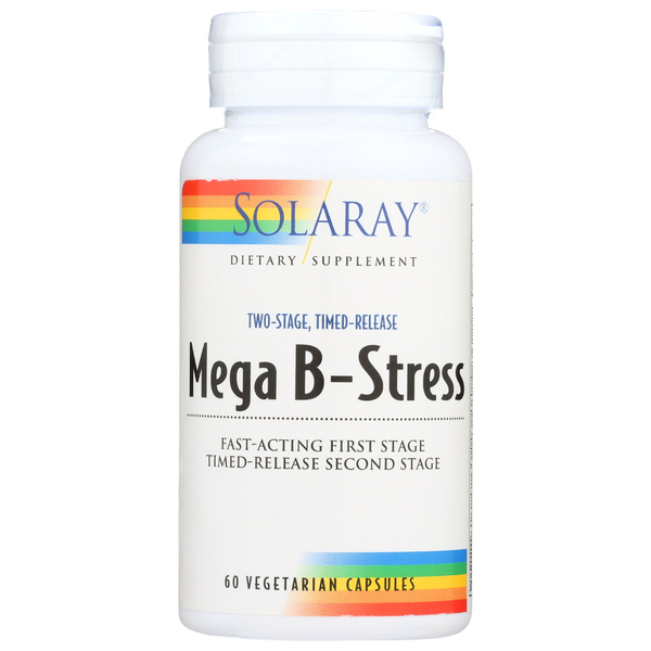 Dietary Supplements Solaray Mega Vitamin B-Stress, Two-Stage Timed-Release hero