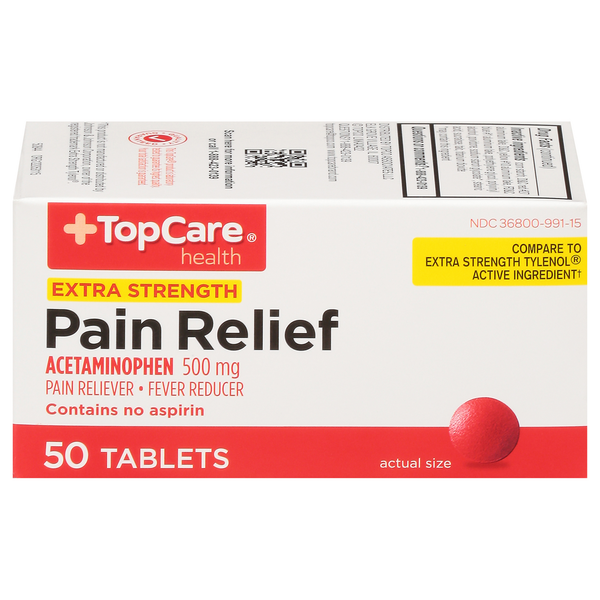 Muscles, Joints & Pain Relief TopCare Pain Relief, Extra Strength, 500 mg, Tablets hero