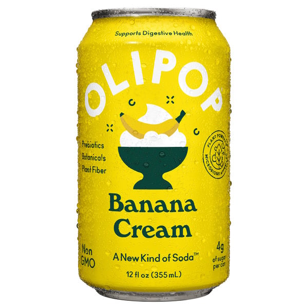 Soft Drinks OLIPOP Prebiotic Soda, Banana Cream hero