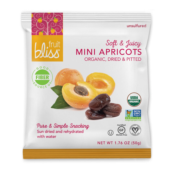 Fruit & Vegetable Snacks Fruit Bliss Organic Mini Dried Apricots hero