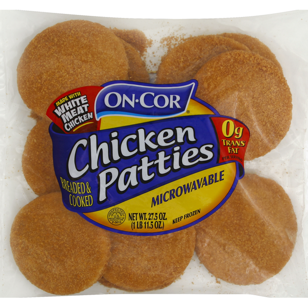 Frozen Meat & Seafood On‑Cor Chicken Patties hero