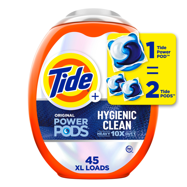 Laundry Tide Power PODS Laundry Detergent Pacs, Hygienic Clean, Original hero