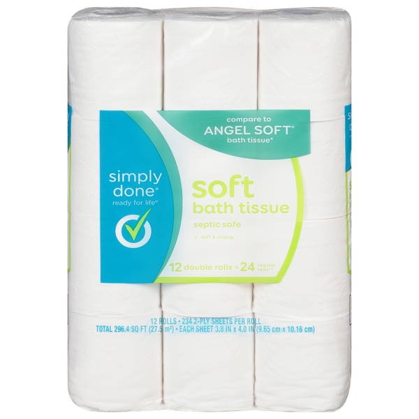 Simply Done Bath Tissue, Soft, Double Roll, 2-Ply hero