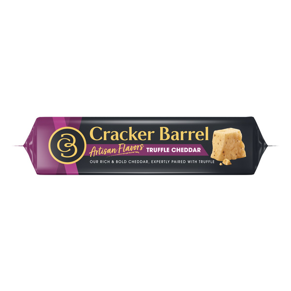 Packaged Cheese Cracker Barrel Artisan Flavors Truffle Cheddar Cheese Block hero