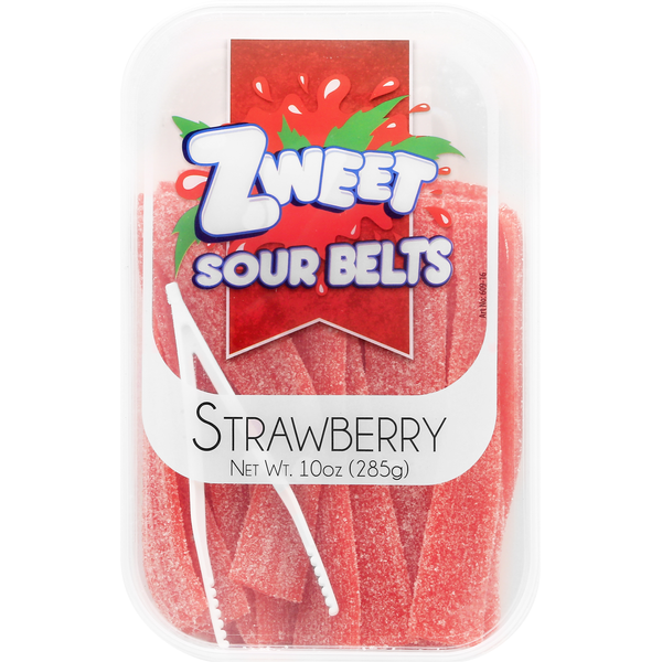 Candy & Chocolate Zweet Sour Belts, Strawberry hero