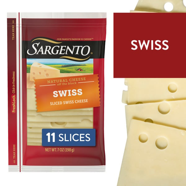 Cheese Sargento Sliced Swiss Natural Cheese hero