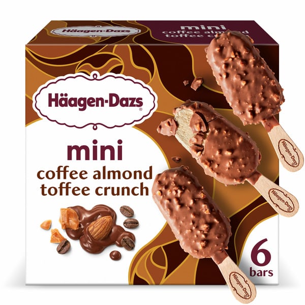 Ice Cream & Toppings Haagen-Dazs Mini Coffee Almond Toffee Crunch Ice Cream Snack Bars hero