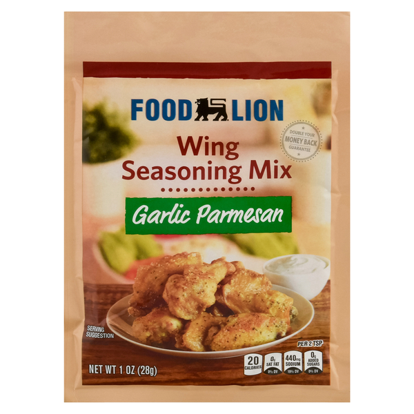 Spices & Seasonings Food Lion Wing Seasoning Mix, Garlic Parmesan hero