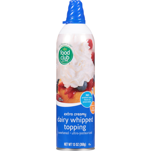 Food Club Dairy Whipped Topping, Extra Creamy hero