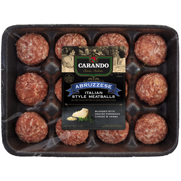 Packaged Meat Carando Abruzzese Recipe Italian Style Meatballs hero