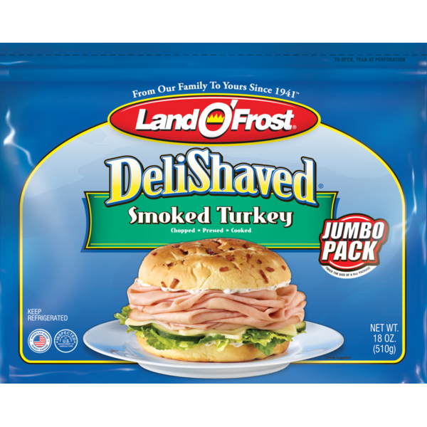 Lunch Meat Land O’Frost Smoked turkey goes great with a variety of sandwiches and condiments. hero