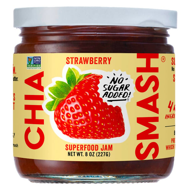 Preserved Dips & Spreads Chia Smash Superfood Jam, Strawberry hero