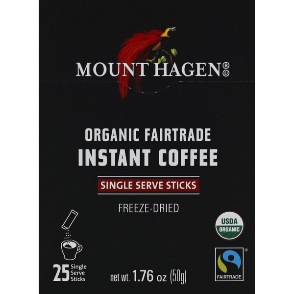 Coffee Mount Hagen Coffee, Organic, Freeze-Dried, Instant, Single Serve Sticks hero