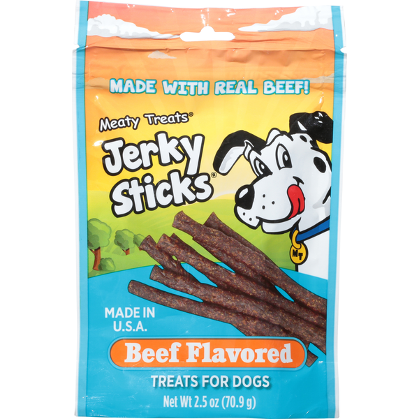 Dog Food & Care Meaty Treats Treats for Dogs, Beef Flavored, Jerky Sticks hero