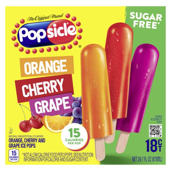 Ice Cream & Toppings Popsicle Ice Pops Orange Cherry Grape hero