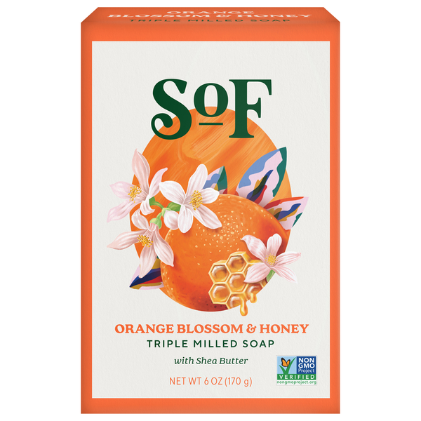 Body Care | Lotion, Sunscreen SoF Triple Milled Soap, with Shea Butter, Orange Blossom & Honey hero