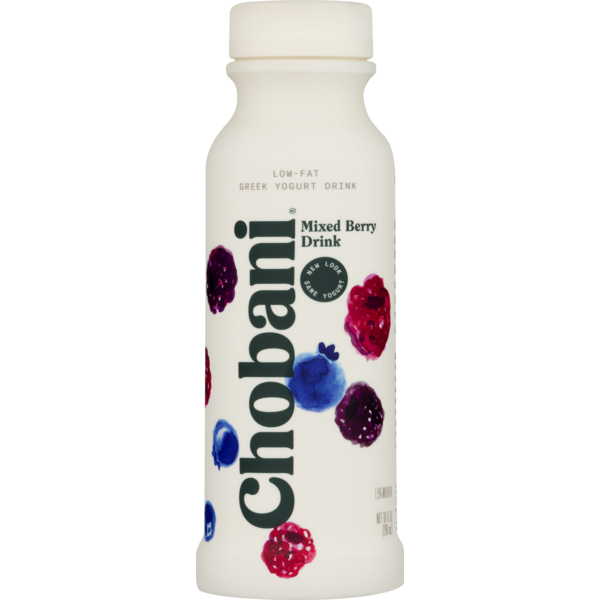 Yogurt Chobani Low-Fat Greek Yogurt Drink Mixed Berry hero