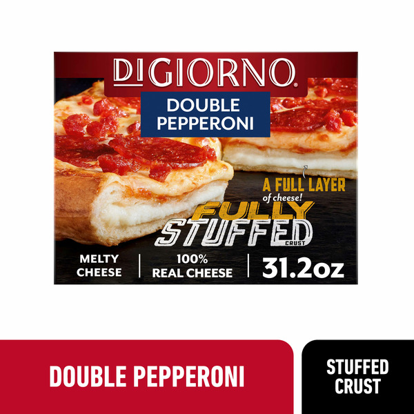 Frozen Pizza DiGiorno Frozen Pizza Fully Stuffed Double Pepperoni hero