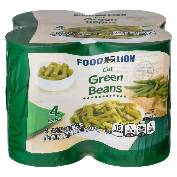 Canned & Jarred Vegetables Food Lion Green Beans, Cut hero