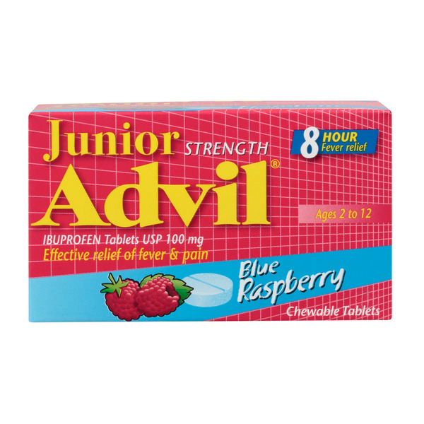 Advil - Children Ibuprofen Chewable Tablets, Blue Raspberry, 20 Count hero