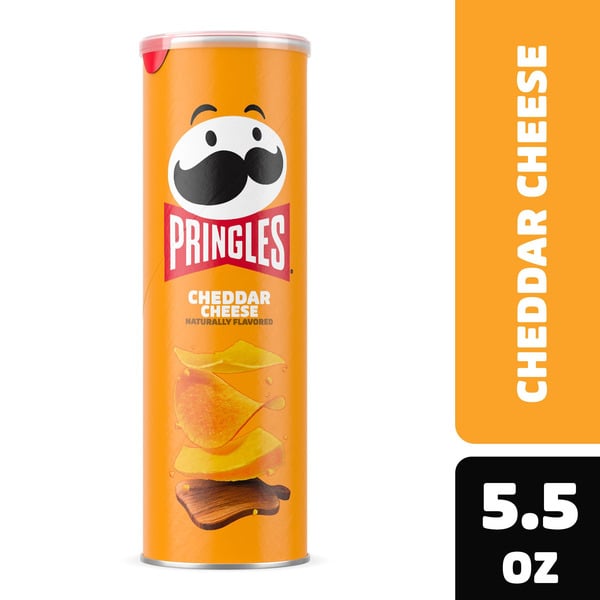 Chips & Pretzels Pringles Potato Crisps Chips, Lunch Snacks, On-the-Go Snacks, Cheddar Cheese hero