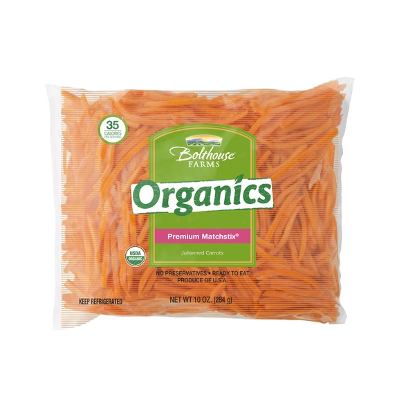 Packaged Vegetables & Fruits Bolthouse Farms Organic Julienne Carrots hero