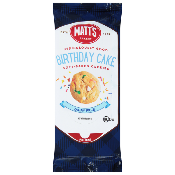 Matt's Bakery Cookies, Dairy Free, Birthday Cake, Soft-Baked hero