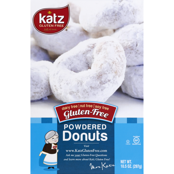 Bakery Desserts Katz Donuts, Gluten-Free, Powdered hero