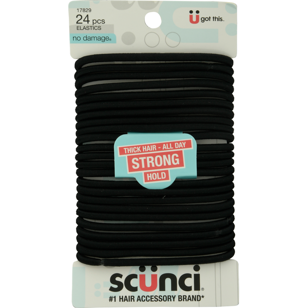 Hair Care scünci Elastics, Thick Hair - All Day, Strong Hold hero