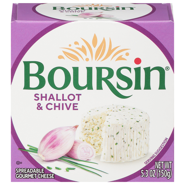 Packaged Cheese Boursin Shallot & Chive Gournay Cheese hero