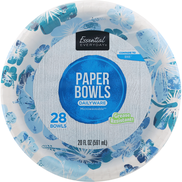 Plates, Bowls, Cups & Flatware Essential Everyday Paper Bowls, Dailyware, 20 Ounce hero